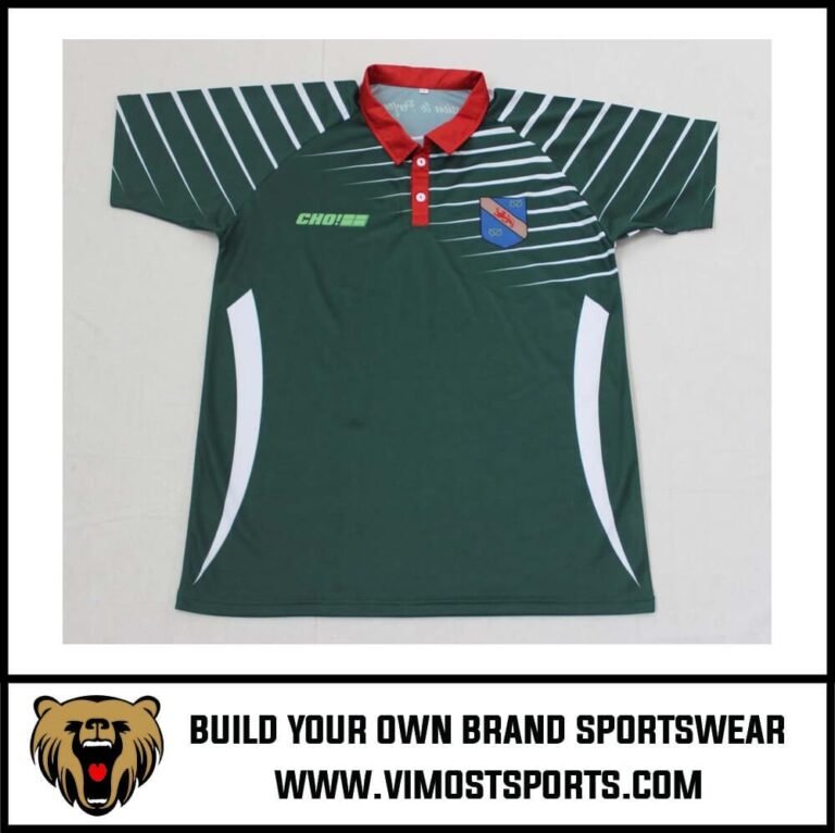 Custom Polo Shirts 4 Custom Polo Green White Stripes 1/4 buttoned Shirts custom teamwear example