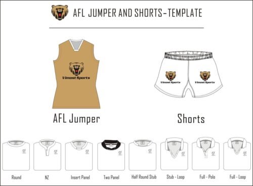 Custom Contrast AFL Jumper product design for custom team orders