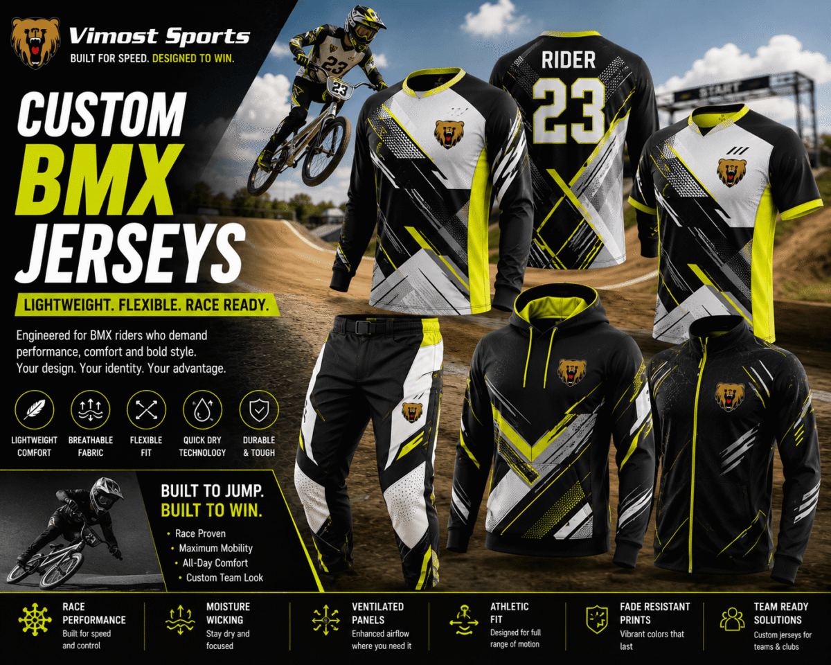 Custom BMX Jerseys 10 Custom Tournament BMX Shirt product design for custom team orders