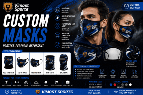Custom Signature Custom Mask product design for custom team orders