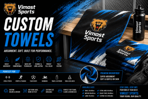 Custom Club Towel product design for custom team orders