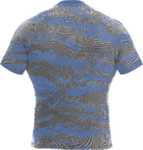 Blue Grey Camo Rugby Jersey back view