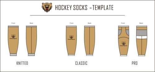 Custom Black Ice Hockey Socks product design for custom team orders