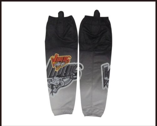 Custom Black Red Ice Hockey Socks 12 Custom Black Red Ice Hockey Socks product design for custom team orders