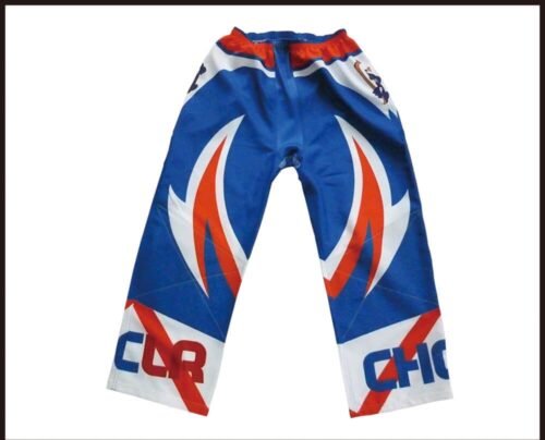 Custom Black White Ice Hockey Pants product design for custom team orders