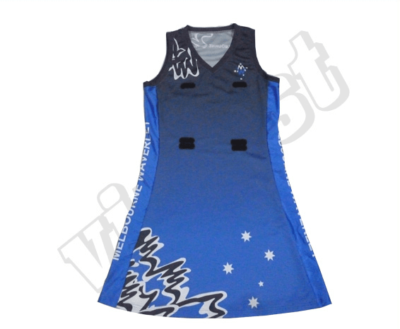 Pink and Magenta Netball Uniform with Abstract Graphic and Dynamic Styling 5 Custom Training Netball Uniform Design product view