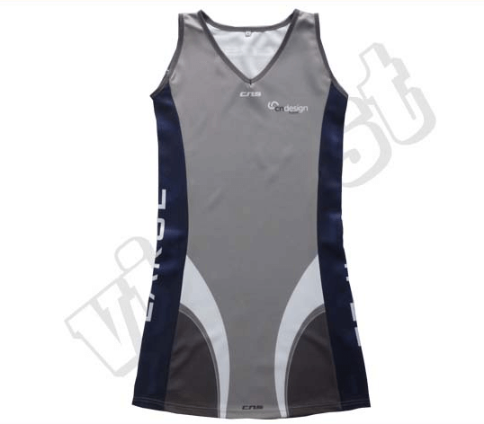 Pink and Black Netball Uniform with Contrast Panel and Club Styling 5 Custom Wave Netball Uniform product view