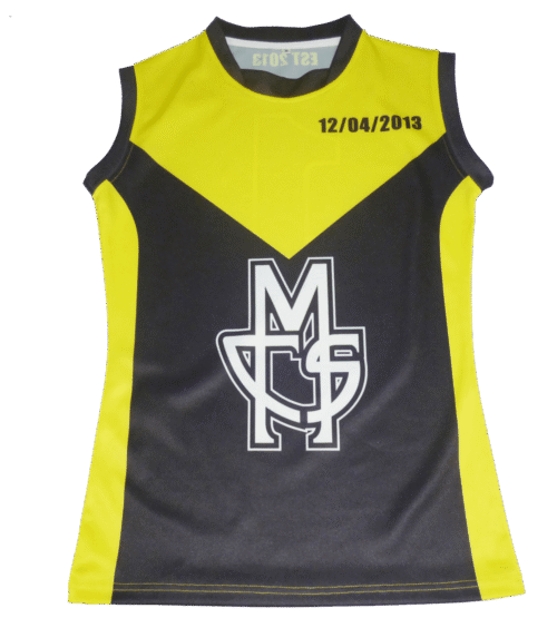 Charcoal and Yellow afl jumper with clean panel styling