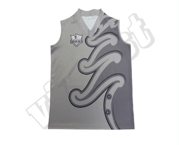 Black and Silver AFL Jersey with Clean Panel and Classic Styling 5 Custom Modern AFL Jumper Design product view