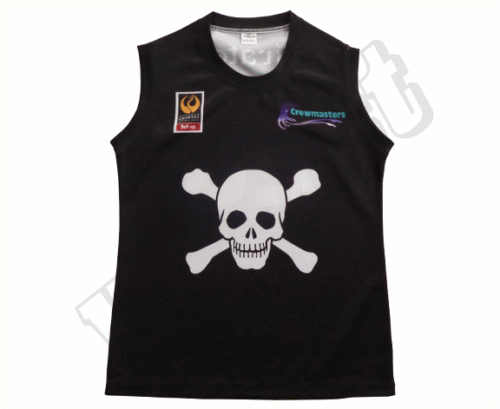 Black and Silver afl jumper with contrast panel styling