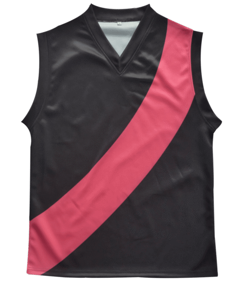 Charcoal and Pink afl jumper with clean panel styling