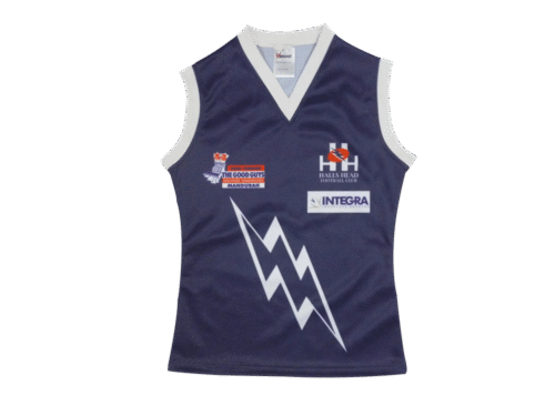 Charcoal and Navy afl jumper with clean panel styling
