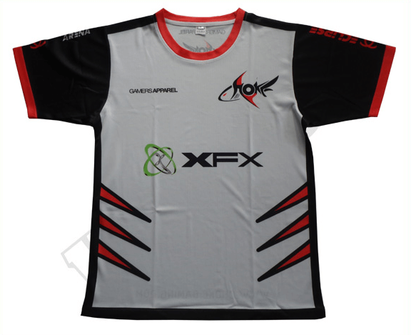Black and Silver Esports Jersey with Contrast Panel and Angular Styling 6 Custom Contrast Esports Jersey product view