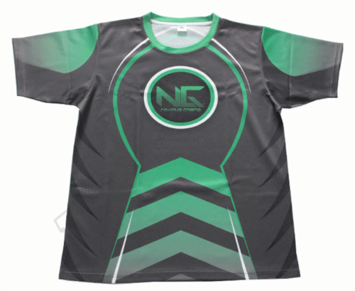 Charcoal and Teal esports jersey with contrast panel styling