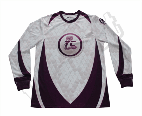 Silver and Black esports jersey with contrast panel styling