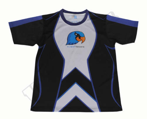 Black and Silver esports jersey with contrast panel styling
