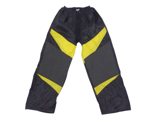 Custom Black Yellow Panel Ice Hockey Pants product view