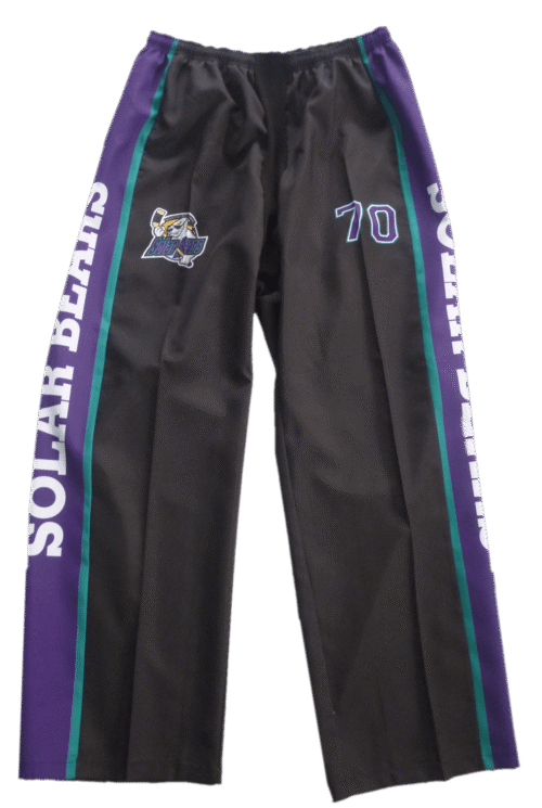 Custom Black Purple Personalized Ice Hockey Pants product view