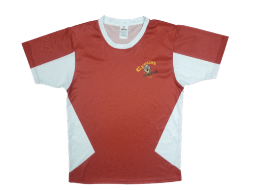 Custom Red White Ice Hockey Training Shirt product view