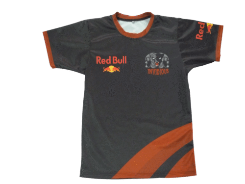Custom Charcoal Orange Ice Hockey Team Shirt product view
