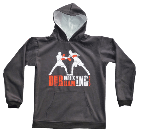 Charcoal and Silver team hoodie with clean panel styling