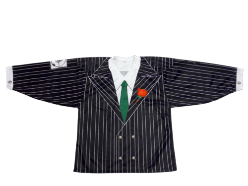 Custom Black Pinstripe Ice Hockey Team Jersey product view