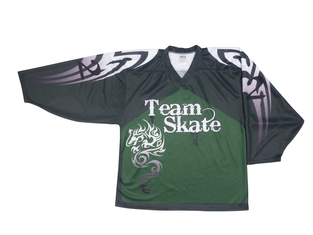 Custom Forest Green Grey Ice Hockey Jersey 15 Custom Forest Green Grey Ice Hockey Jersey product view