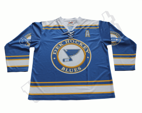 Custom Blue Gold Heritage Stripe Ice Hockey Jersey 9 Custom Blue Gold Heritage Stripe Ice Hockey Jersey product view