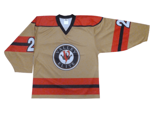 Custom Sand Red Navy Retro Ice Hockey Jersey product view