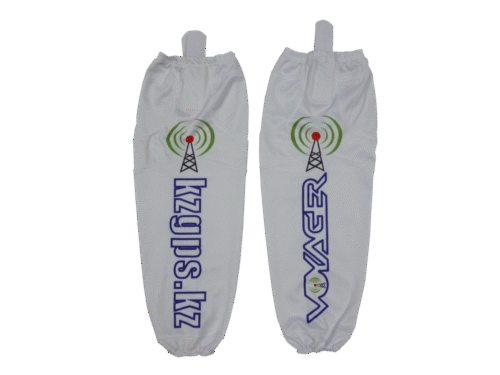 Custom White Blue Team Ice Hockey Socks product view