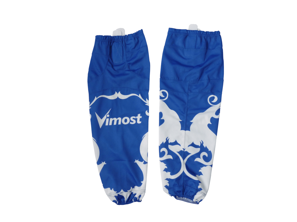 Custom Blue White Graphic Ice Hockey Socks 15 Custom Blue White Graphic Ice Hockey Socks product view