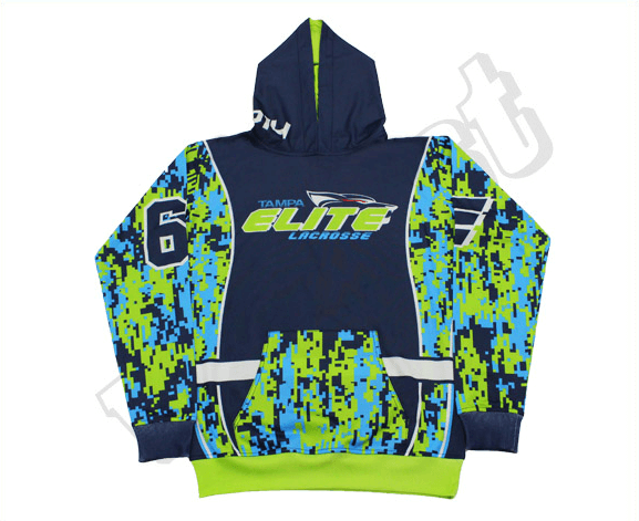 Black and Navy Lacrosse Team Hoodie with Clean Panel and Modern Styling 5 Custom Geometric Lacrosse Team Hoodie product view