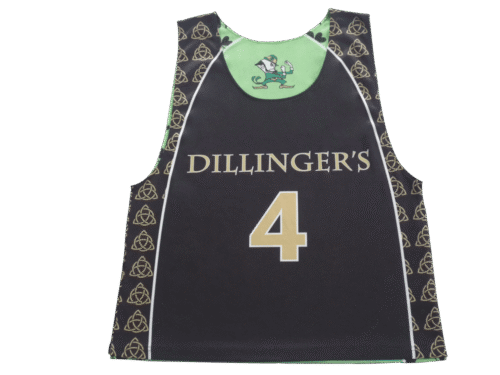 Charcoal and Navy lacrosse reversible pinnie with clean panel styling