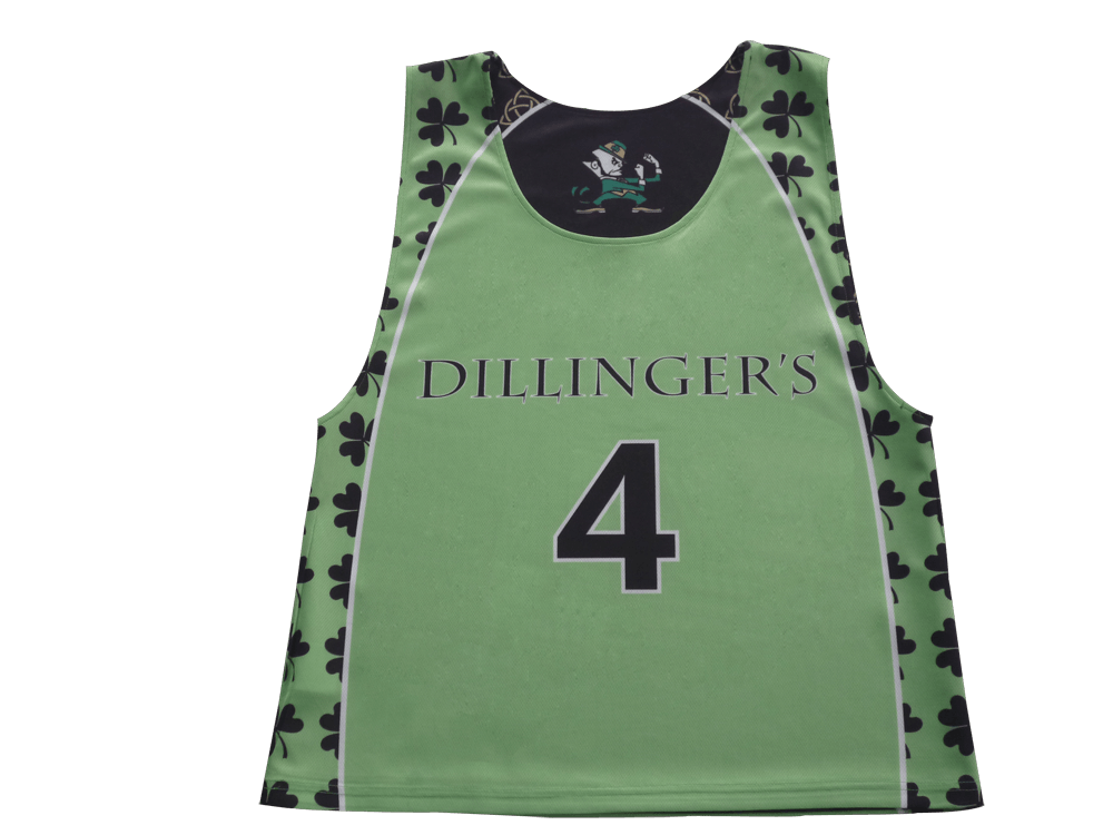 Charcoal and Silver Lacrosse Reversible Pinnie with Clean Panel and Gradient Styling 6 Custom Mosaic Lacrosse Reversible Pinnie product view
