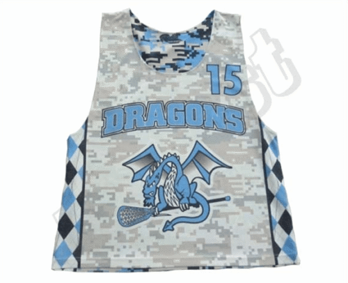 Silver and Sky Blue Lacrosse Reversible Pinnie with Contrast Panel and Performance Styling 11 Silver and Sky Blue lacrosse reversible pinnie with contrast panel styling