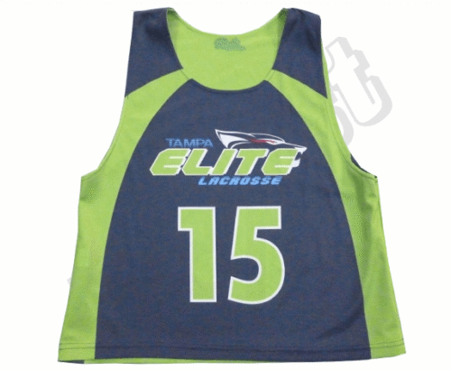 Charcoal and Lime lacrosse reversible pinnie with contrast panel styling