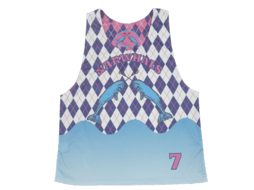 Silver and Slate Lacrosse Reversible Pinnie with Contrast Panel and Geometric Styling 6 Silver and Slate lacrosse reversible pinnie with contrast panel styling