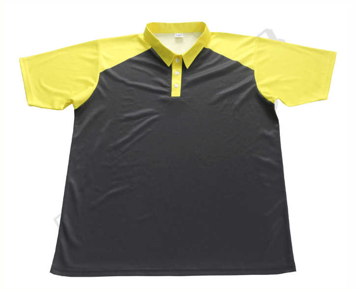 Silver and Red Team Polo Shirt with Contrast Panel and Wave Styling 6 Custom Modern Team Polo Shirt product view