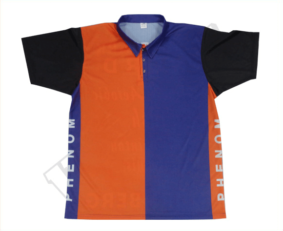 Black and Red Team Polo Shirt with Contrast Panel and Geometric Styling 6 Custom Dynamic Team Polo Shirt product view
