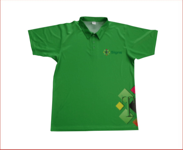 Emerald and Pink Team Polo Shirt with Contrast Panel and Crest Styling 17 Emerald and Pink team polo shirt with contrast panel styling