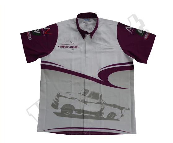 Black and Emerald Racing Crew Shirt with Contrast Panel and Retro Styling 6 Custom Velocity Racing Crew Shirt product view