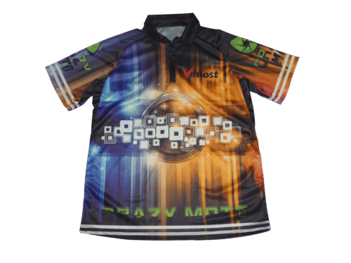 Charcoal and Brown racing crew shirt with abstract graphic styling