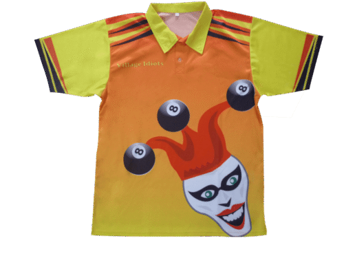 Gold and Yellow racing crew shirt with abstract graphic styling