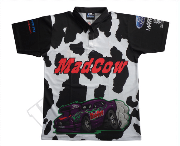 Black and Silver Racing Crew Shirt with Contrast Panel and Gradient Styling 17 Black and Silver racing crew shirt with contrast panel styling