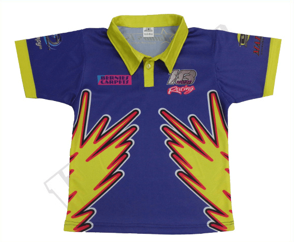 Black and Purple Racing Crew Shirt with Contrast Panel and Contour Styling 5 Custom Vector Racing Crew Shirt product view
