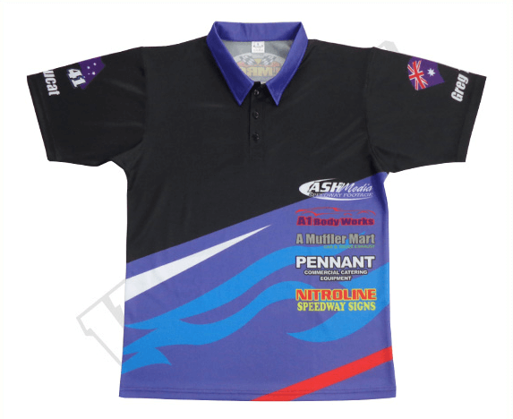 Black and Red Racing Crew Shirt with Clean Panel and Stencil Styling 6 Custom Contour Racing Crew Shirt product view