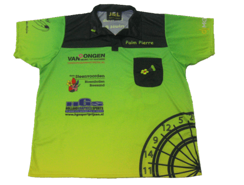 Lime and Black racing crew shirt with clean panel styling