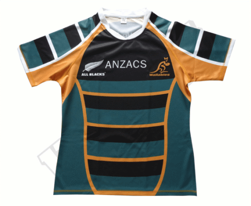 Charcoal and Navy rugby jersey with contrast panel styling