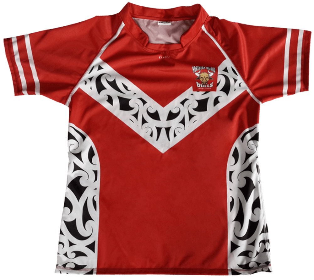 Orange and Red Rugby Jersey with Contrast Panel and Training Styling 5 Custom Horizon Rugby Jersey product view