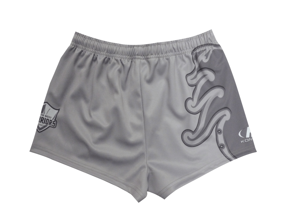 Slate and Silver Rugby Shorts with Clean Panel and Stripe Styling 17 Slate and Silver rugby shorts with clean panel styling